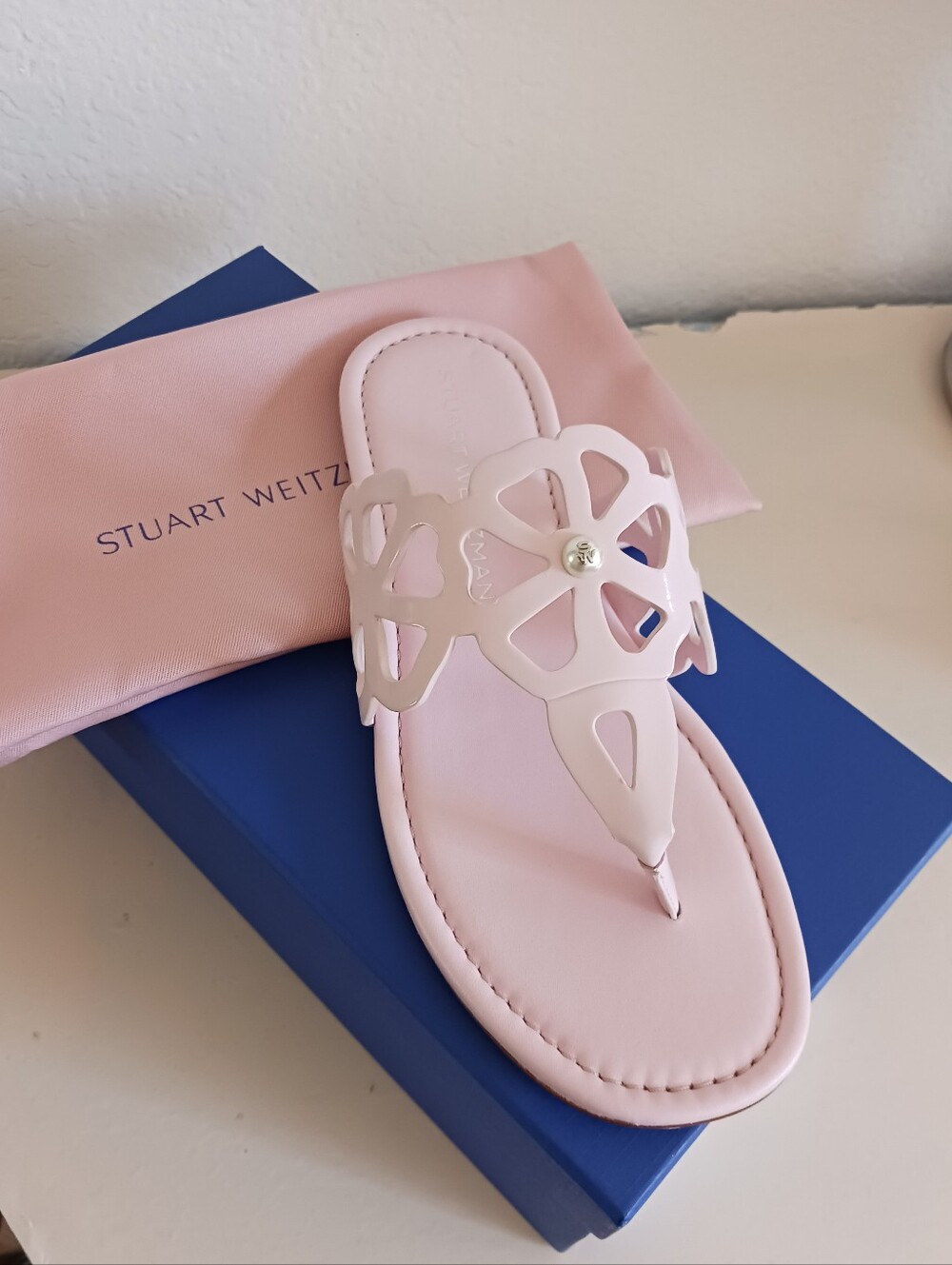 Stuart Weitzman Jasmine Cutout Leather Sandal